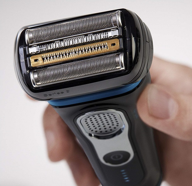 close up of premium braun electric razor