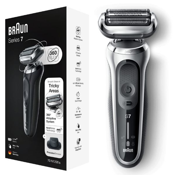 braun series 7 70-n1200s electric shaver boxed