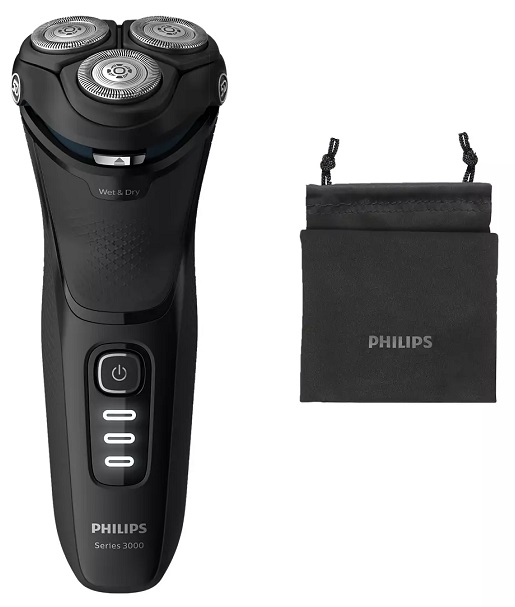 philips series 3000 electric shaver and pouch